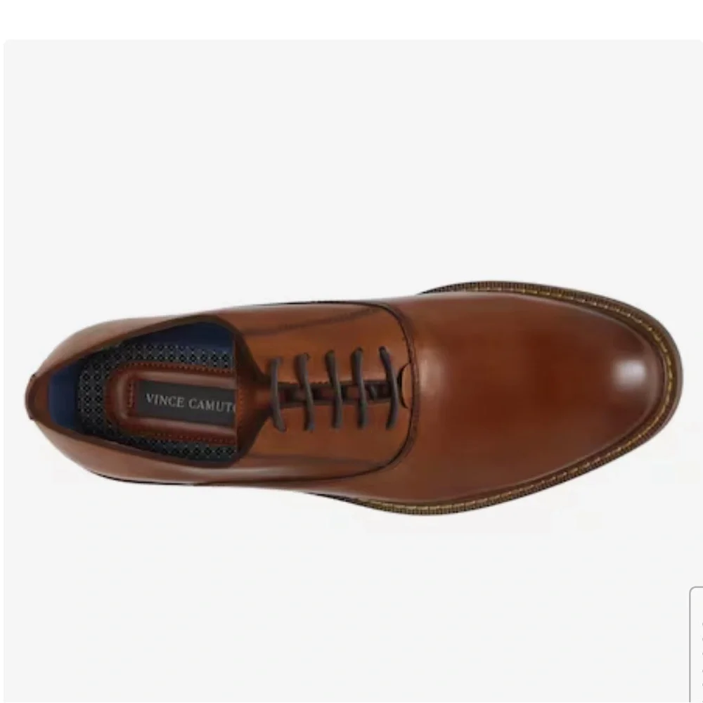 Vince Camuto‎ Lawson Oxford cognac brown lace up men’s shoes Sz 13